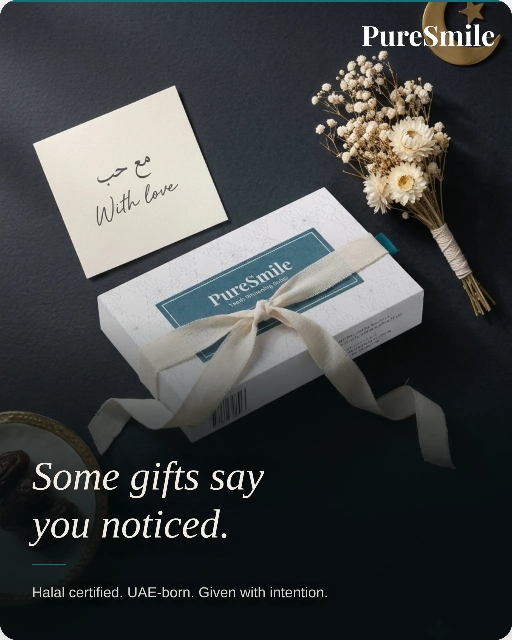 PureSmile teeth whitening gift UAE, Halal certified Eid and wedding gift Dubai